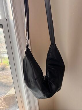 American Eagle Outfitters Black Leather Shoulder Hobo Bag